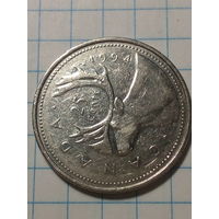 25 центов  Канада 1994  год.