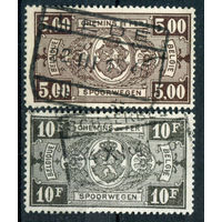 Бельгия - 1940г. - железнодорожные марки, гербы, геральдика - 2 марки - полная серия, гашёные [Mi 200-201]. #2-Be-62-KB-1