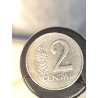 Литва 2 цента 1991