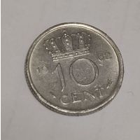 Нидерланды 10 центов, 1962
