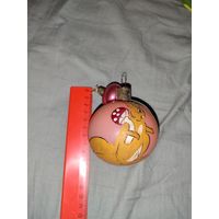 Елочная игрушка СССР. Белка.Шар.