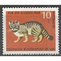 Западный Берлин. Европейская лесная кошка. 1968г. Mi#316.