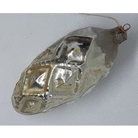 Игрушка ёлочная Шишка Пихты, стекло. СССР