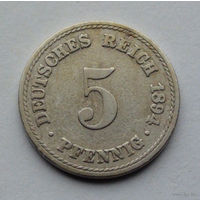 Германия 5 пфеннигов, 1894 A
