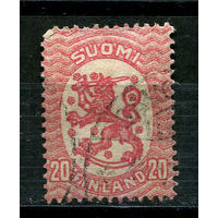 Финляндия - 1917/1930 - Герб 20P - [Mi.74A] - 1 марка. Гашеная.  (Лот 19JF)-TG2P16