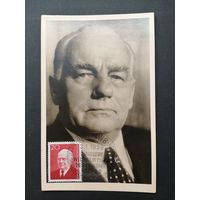 ГДР 1959 Карт максимум с маркой "К 83-летию со дня рождения Президента Вильгельма Пика" (спецгашение) Mi.673 каталог 15.00 евро