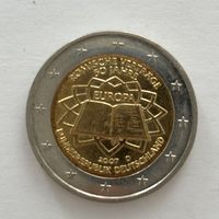 2 евро Германия 2007 50-летие подписания Римского договора D