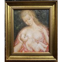 Кузьмич А.В. "Моя Мадонна", 1992 год;к/м; 30/36 см.без учета рамы