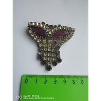 Шикарнейшая брошь Чехословакия Бабочка в очень хорошем состоянии самая привлекательная цена трёхдневный аукцион