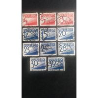 Австрия \148ф\ 1925-1932 доплатные марки. цифры