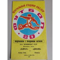 КАЙРАТ Алма-Ата - ДИНАМО Минск (08.11.1980)