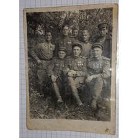 1945  ВОВ Красавец Портретное фото орден Славы и.награды подписано (Алб)