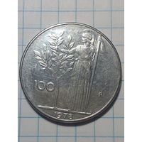 100 лир Италия 1978 год