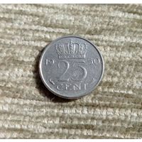 Werty71 Нидерланды 25 центов 1950 Рыба