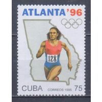 [638] Куба 1995. Спорт.Летние Олимпийские игры.Легкая атлетика.Бег. БЕЗ КЛЕЯ.
