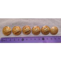 Набор красивых крупных пуговиц. 6 шт. Привезёны из Швеции. Распродажа коллекции.