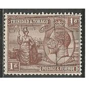 Тринидад и Тобаго. Король Георг V. Британия со щитом. 1921г. Mi#95.