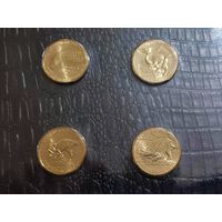 Австралия 1 доллар 2022 г. Динозавры набор 4 шт.