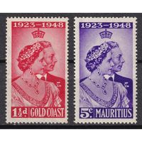 110.BrK. Великобритания. Колонии. Серебряная свадьба Георга VI. 1948 г. Mi.##132/221