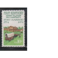 США-1974, (Мих.1149),  ** , 1-е поселение в Кентуки(одиночка)