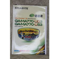 Инструкция мануал к материнской плате 2002 года РЕТРО ГЕЙМЕНГ GIGABYTE GA-MA770-UD3 12ME-MA77UDS3-2002R
