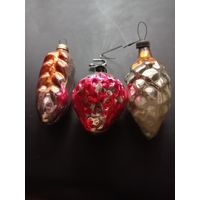 Ёлочная игрушка СССР 3 штуки