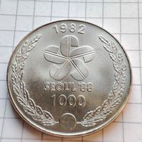 1000 вон Южная Корея 1982 год Олимпиада . Танцоры.