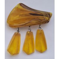 Брошь СССР с подвесками, 60-70-е годы