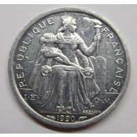 Французская Полинезия 1 франк 1990 г