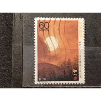 Япония, 1988. Закат в горах