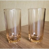 Стаканы, цветное стекло, одним лотом 2 шт.