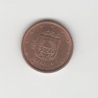 1 евроцент Латвия 2014 Лот 8094