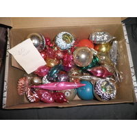 Новогодние,ёлочные игрушки из СССР 50 шт.Лот 20.С рубля.
