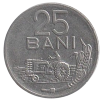 Социалистическая Республика Румыния. 25 баней ( бани, бань ) 1966. Трактор.
