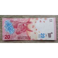 Werty71  Аргентина 20 песо 2017 UNC банкнота