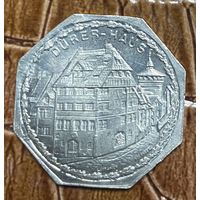 Германия Нюрнберг нотгельд 20 пфеннигов 1920 год. Дом Дюрера. трамвайный жетон