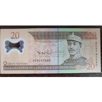 Доминиканская Республика 20 песо 2009 UNC P-182a полимер