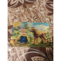 Стерео календарик,красная шапочка,1987