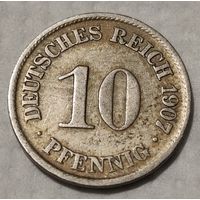 Германия 10 пфеннигов, 1907  "A" (14-1-22