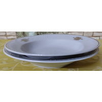 Тарелка суповая-12 СССР. Сумской фарфоровый завод (Суммы), 1974-1991 гг
