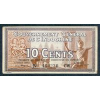 Французкий Индокитай 10 Центов 1939 год.