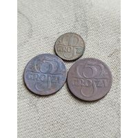 Распродажа - 1 грош 1928г,5 грошей 1923,1928гг.,Втора Республика ПОЛЬША