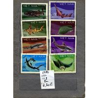 ВЬЕТНАМ, 1980,  Рыбы, серия 8м, гашен