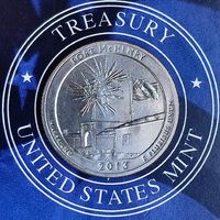 США 25 центов 2013г. (S). Национальный памятник Форт Мак-Генри