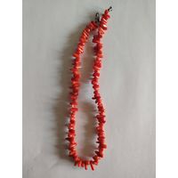 Коралловые бусы, длина 43см