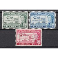38.BrKS. Великобритания. Колонии. Ямайка. Создание Британской Вест- Индийской федерации.  1958 г. Полная серия. MNH. Mi.##177-179.