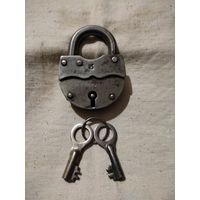 Замок навесной СССР, 2 ключа. См. описание.
