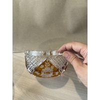 Вазы хрусталь с янтарем винтаж Германия