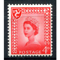 Великобритания, о-в Мэн - 1969г. - королева Елизавета II, стандартный выпуск - 1 марка - полная серия, MNH с небольшим повреждением клея [Mi 7]. #3-GB-Z-1-17