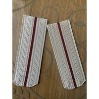 Складские офицерские  погоны на рубашку Внутренних Войск СССР. На штампе 1991. МАЛИНОВЫЙ кант.